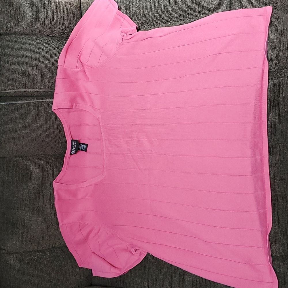 Pink Maggie Barnes Short Sleeve Sweater size 3X (26/28)